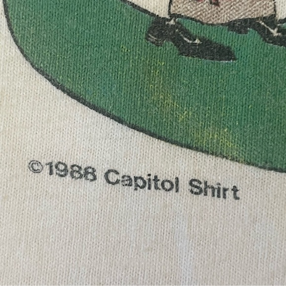 RARE 1980s CAPITAL HILL FUNNY SINGLE STITCH VINTAGE GRAPHIC TEE - Picture 4 of 5